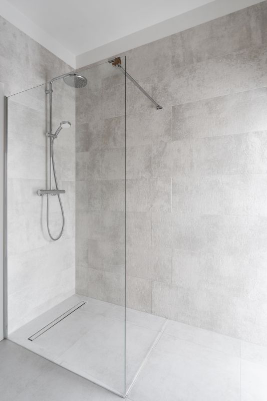 Contemporary Shower with Glass Walls