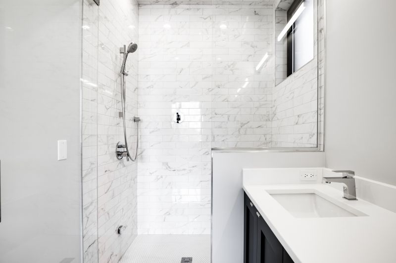 Elegant Shower with Marble Accents