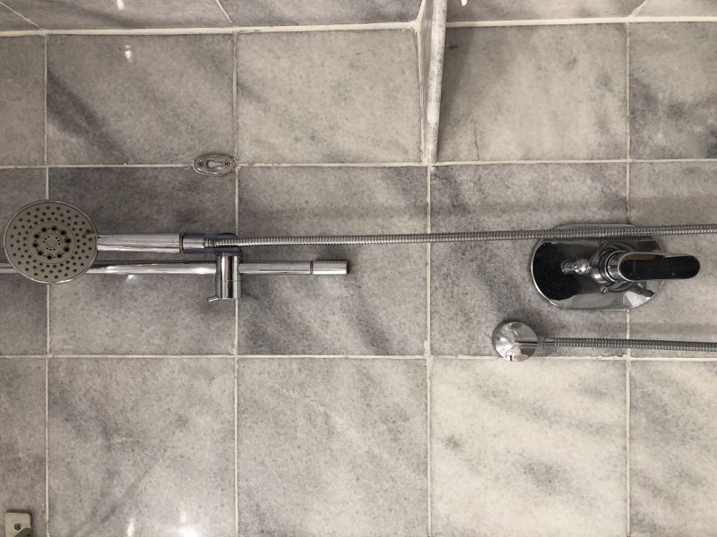 Modern Shower with Unique Fixtures