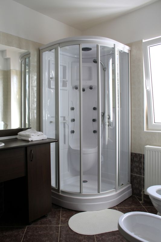 Contemporary Shower with Bench
